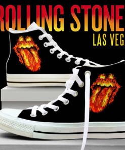 Rolling Stones Las Vegas 2016 Shoes High Top Sneakers Version 2