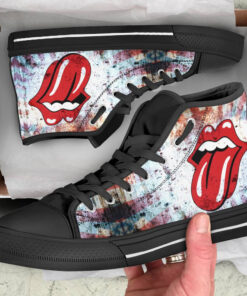 The Rolling Stone Old School Canvas Shoes,Low Top, High Top, Sport Shoes - Black