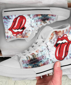 The Rolling Stone Old School Canvas Shoes,Low Top, High Top, Sport Shoes - White