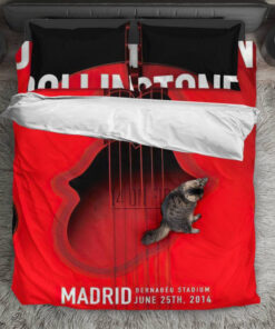 The Rolling Stones Merch 14 On Fire Madrid Bedding Set