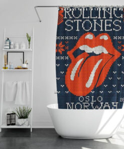The Rolling Stones Merch 14 On Fire Olso Norway Art Shower Curtain, Extra Long 71 Inch