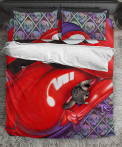 The Rolling Stones Merch 3D Art Body Tongue Bedding Set