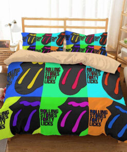 The Rolling Stones Merch 3D CUSTOMIZE ROLLING STONES FORTY LICK BEDDING SET DUVET COVER SET BEDROOM SET BED LINEN
