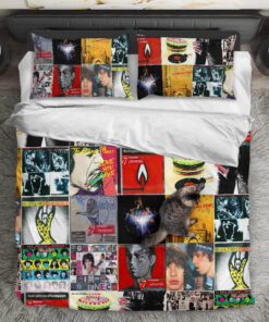 The Rolling Stones Merch Albums Bedding Set
