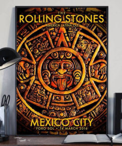 The Rolling Stones Merch America Latina Ole Mexico City Museum Framed Canvas