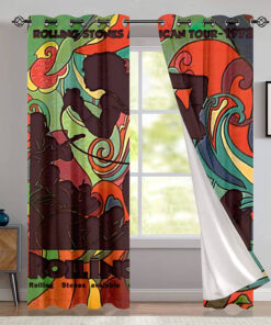 The Rolling Stones Merch American Tour 1972 Window Curtain