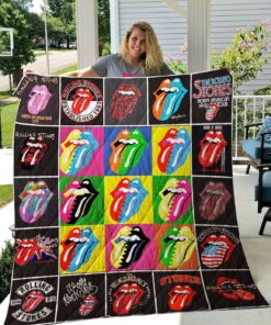 The Rolling Stones Merch Big Tongue Premium Quilt Blanket