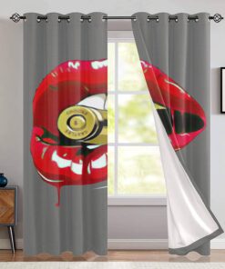 The Rolling Stones Merch Bullet in Mouth Window Curtain