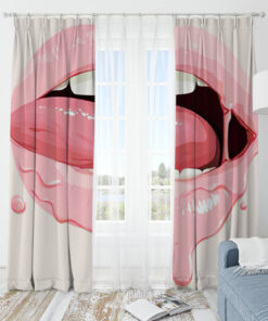 The Rolling Stones Merch Candy lip Window Curtain