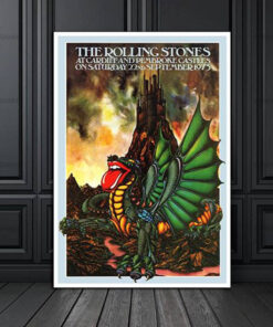 The Rolling Stones Merch Cardife and Pembroke Castles 1973 Museum Framed Canvas