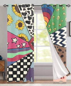 The Rolling Stones Merch Colorful Sunshine Window Curtain