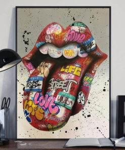 The Rolling Stones Merch Graffiti Museum Framed Canvas
