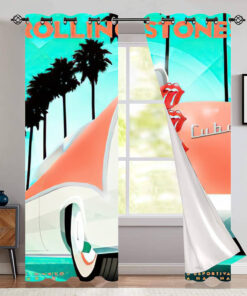 The Rolling Stones Merch in Cuba Window Curtain