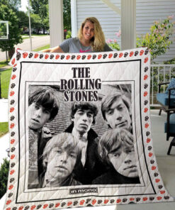 The Rolling Stones Merch In Mono Premium Quilt Blanket