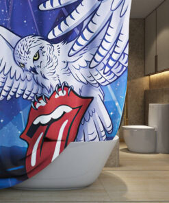 The Rolling Stones Merch Le Festival July 15 Art Shower Curtain, Extra Long 71 Inch