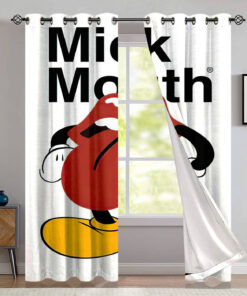 The Rolling Stones Merch Mick Mouth Big Tongue Parody Window Curtain