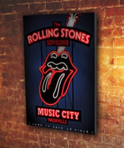 The Rolling Stones Merch Music City Museum Framed Canvas