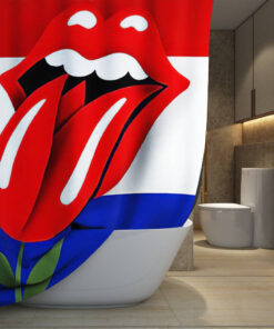 The Rolling Stones Merch Netherlands Pinkpop Festival Art Shower Curtain, Extra Long 71 Inch