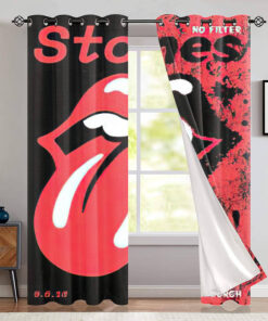 The Rolling Stones Merch No Filter Window Curtain
