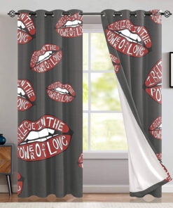 The Rolling Stones Merch Pattern Power of love Window Curtain