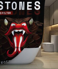 The Rolling Stones Merch Phoenix Arizona Art Shower Curtain, Extra Long 71 Inch