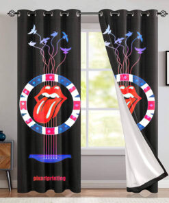 The Rolling Stones Merch Pixart Printing Window Curtain