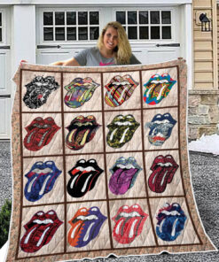 The Rolling Stones Merch Premium Quilt Blanket 001