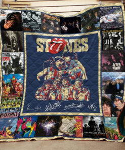 The Rolling Stones Merch Signature Quilt Blanket