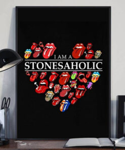 The Rolling Stones Merch Stones Aholic Framed Canvas