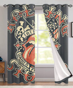 The Rolling Stones Merch Tattoo you World Tour 1981 Window Curtain