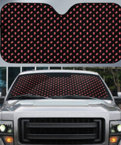 The Rolling Stones Merch Tongue Pattern Auto Sun Shade