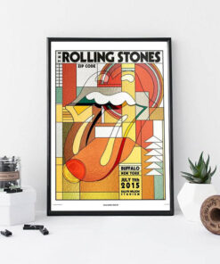 The Rolling Stones Merch Zip Code NY 2015 Museum Framed Canvas
