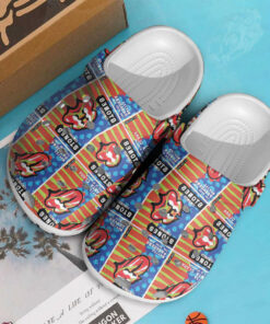 The Rolling Stones Pattern Tongue Crocs