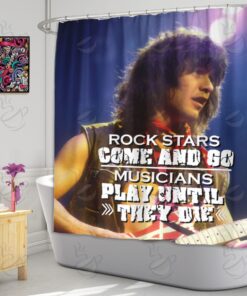 6All Over Shower Curtain - VHA - ROCK STARS AND MUSICIANS FDRVH