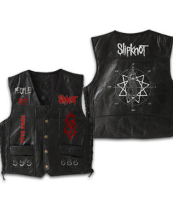 Slipknot Sleeveless Leather Vest HP SL3DLVHP040425