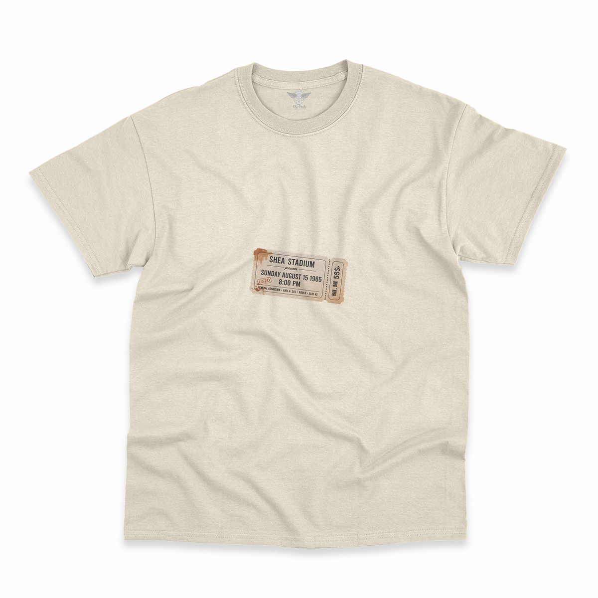 55,600 — Shea Stadium August 15 1965 — Concert Heritage Tee — Design III