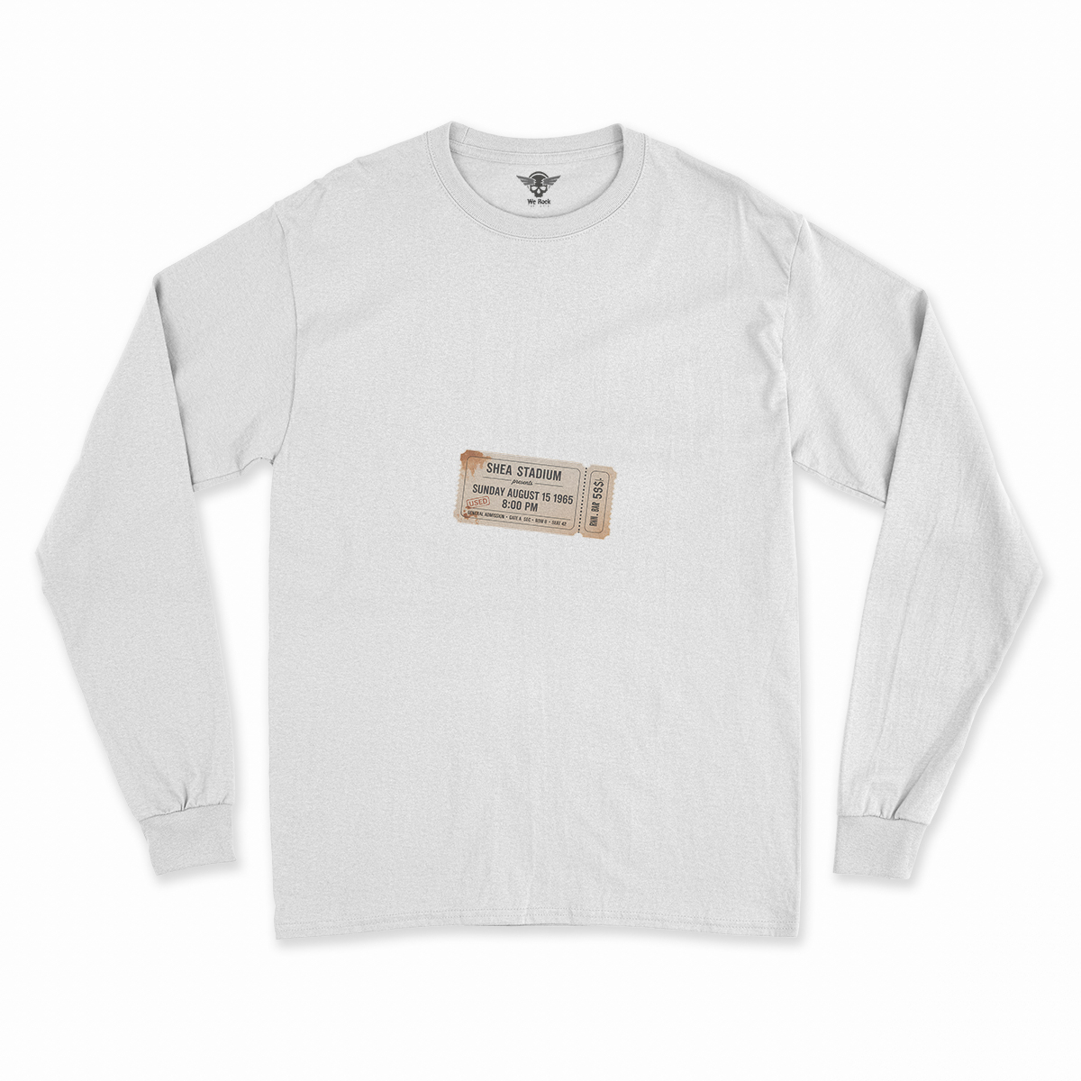 55,600 — Shea Stadium August 15 1965 — Concert Heritage Tee — Design III