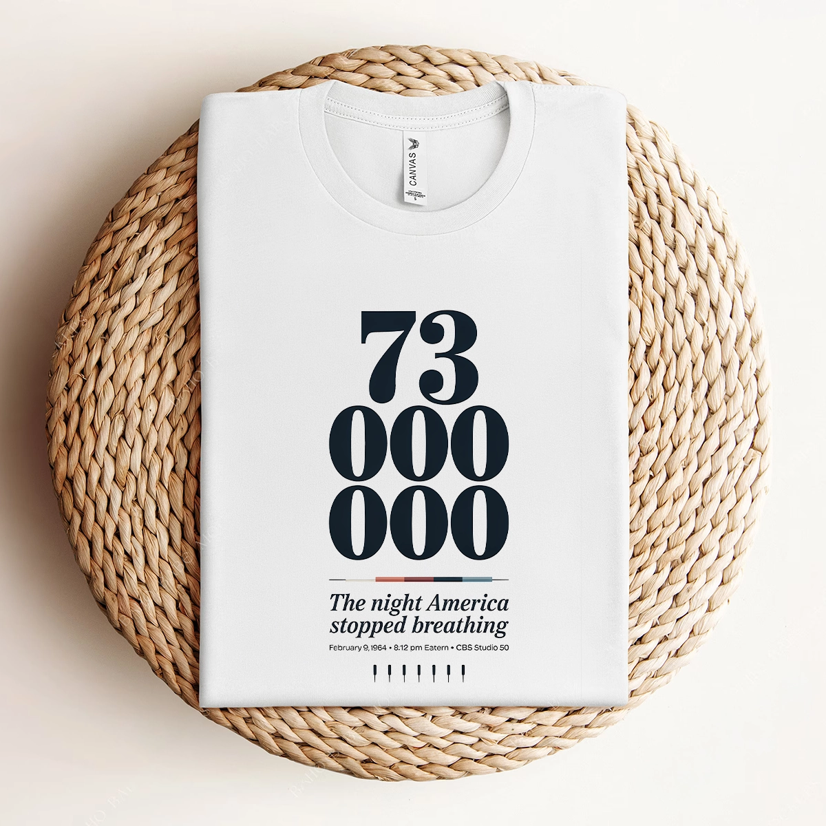 73 Million — The Night America Stopped Breathing — Vintage Rock Tee — Design I