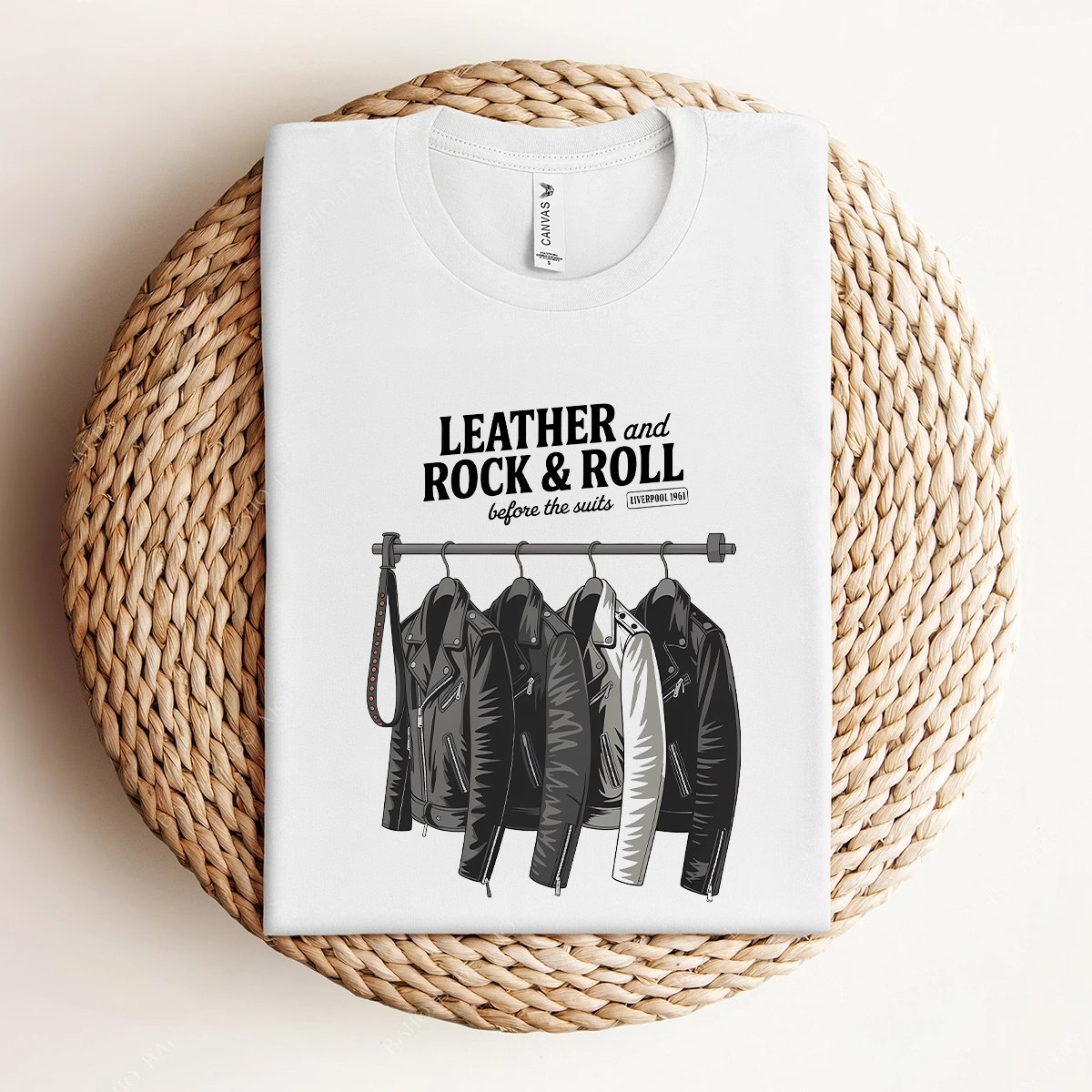 Before the Suits — Liverpool 1961 Leather Rock Tee — Design III