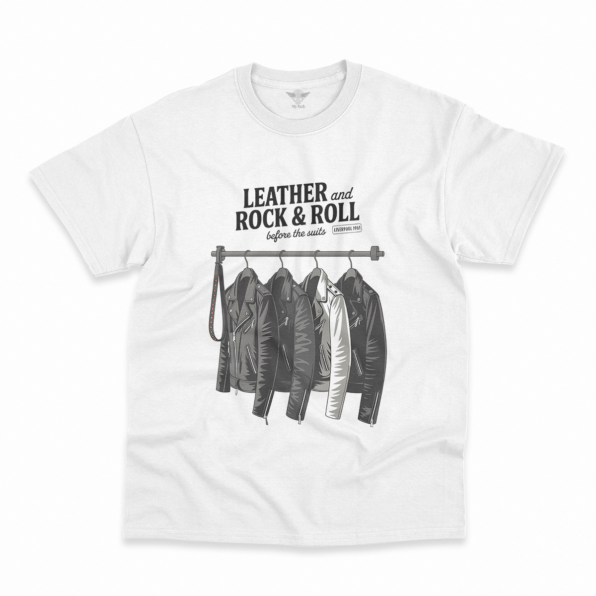 Before the Suits — Liverpool 1961 Leather Rock Tee — Design III
