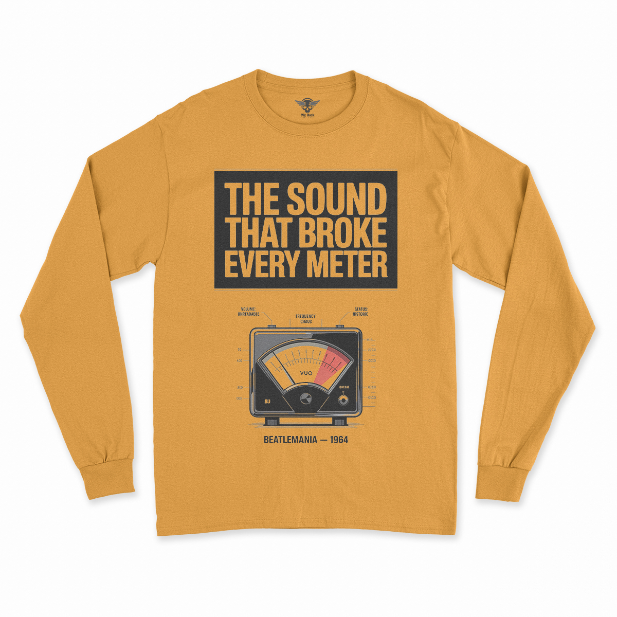 Broke Every Meter — 125 Decibels Beatlemania Heritage Tee — Design I