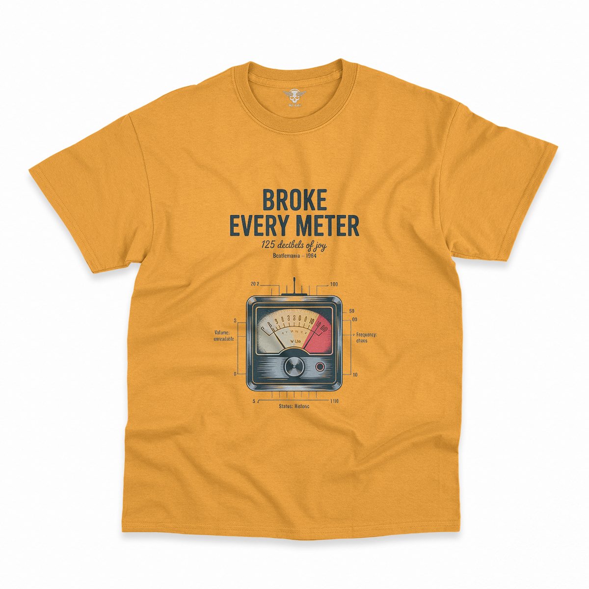 Broke Every Meter — 125 Decibels Beatlemania Heritage Tee — Design III