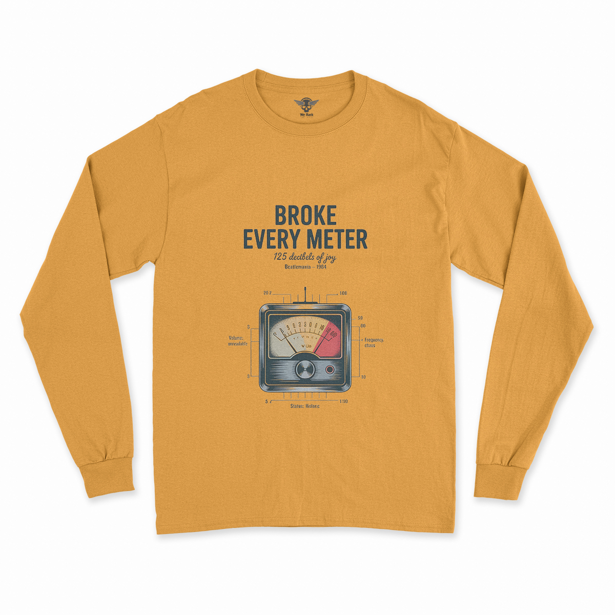 Broke Every Meter — 125 Decibels Beatlemania Heritage Tee — Design III