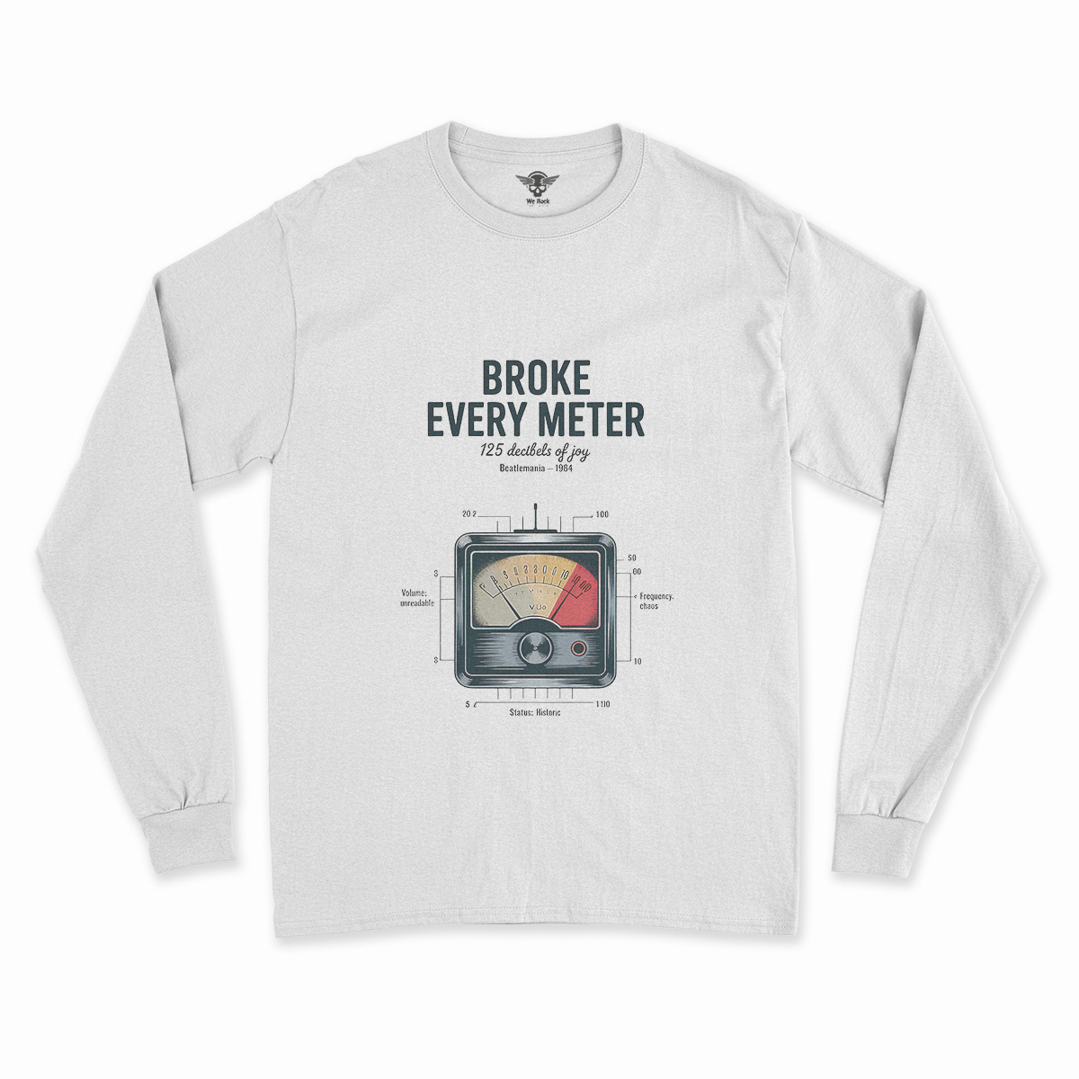 Broke Every Meter — 125 Decibels Beatlemania Heritage Tee — Design III