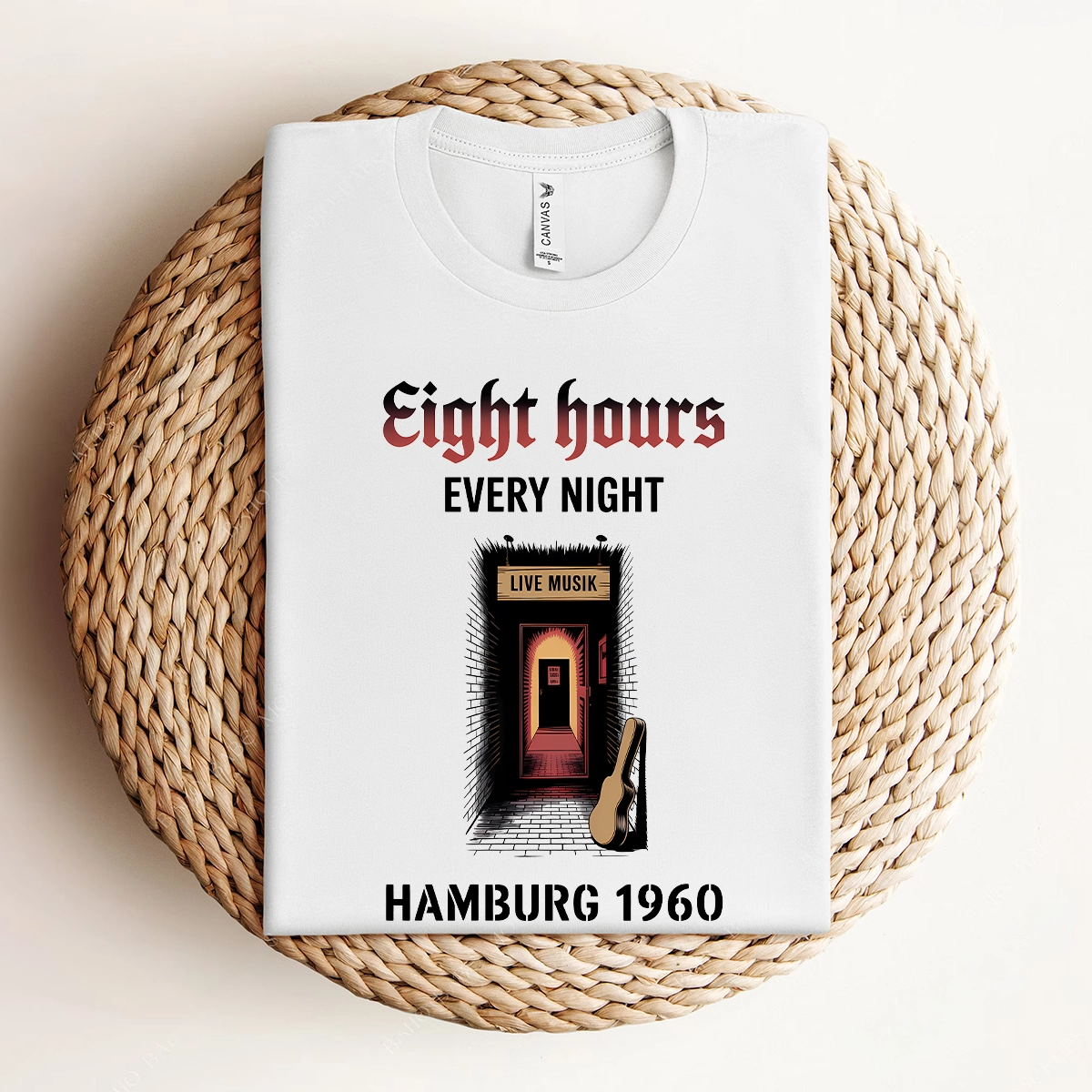 Hamburg Nights — 8 Hours Every Night — Reeperbahn 1960 Rock Heritage Tee