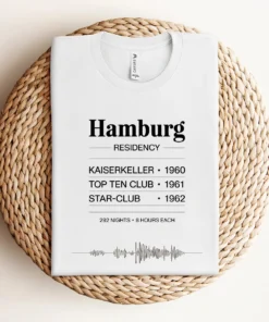 Hamburg Nights — 8 Hours Every Night — Reeperbahn 1960 Rock Heritage Tee — Scholar Edition