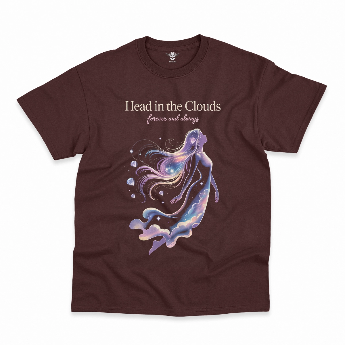 Head in the Clouds — Ethereal Dreamy Rock Heritage Tee — Design II