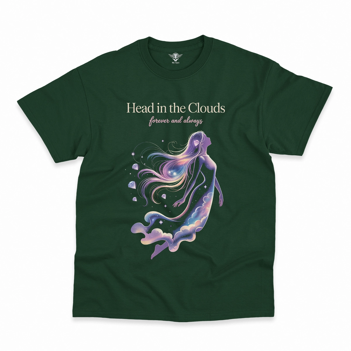 Head in the Clouds — Ethereal Dreamy Rock Heritage Tee — Design II