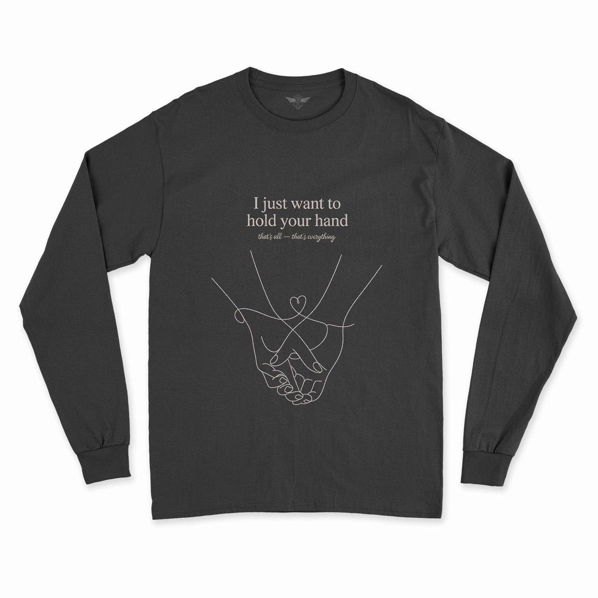 Hold Your Hand — December 1963 Minimalist Love Rock Tee — Design I