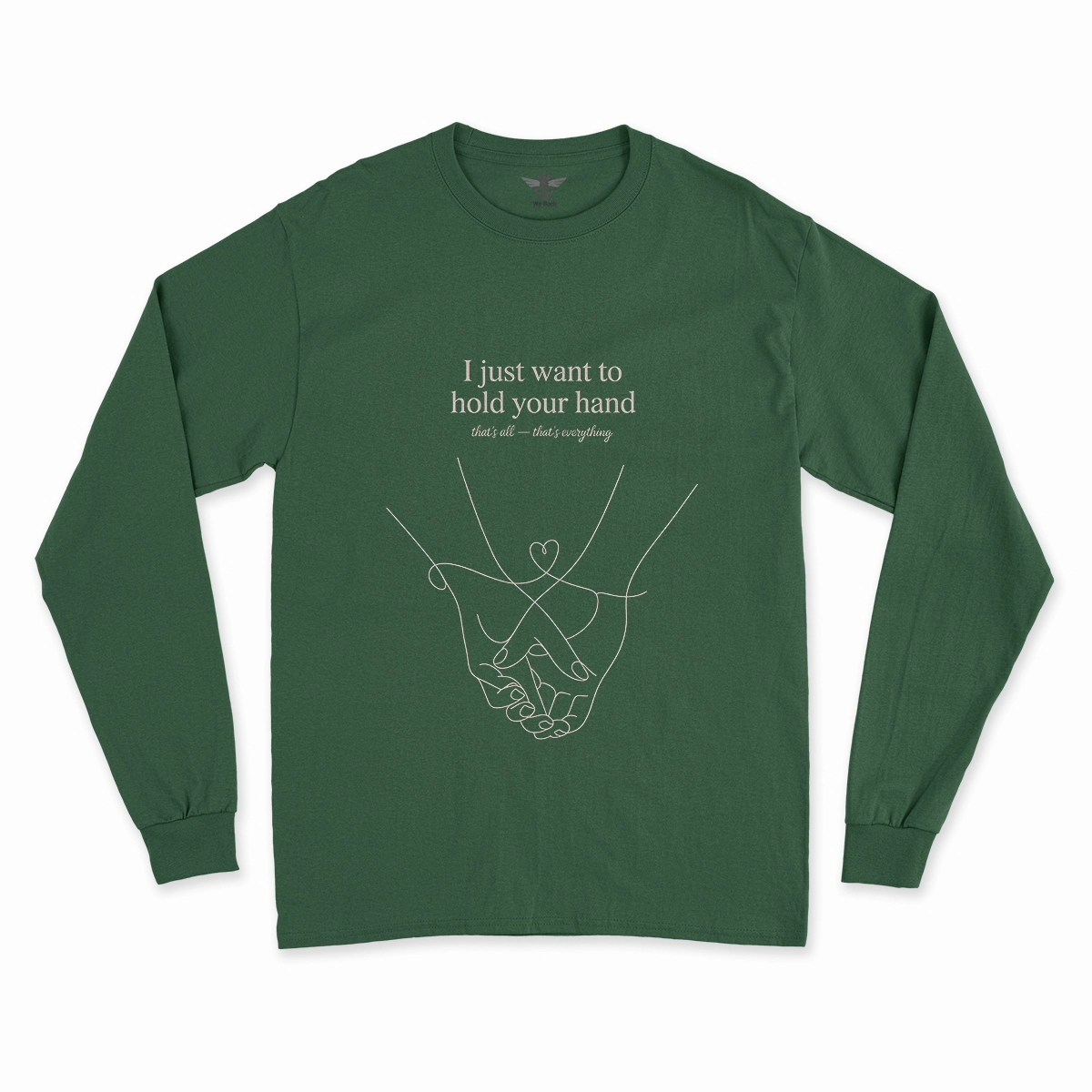 Hold Your Hand — December 1963 Minimalist Love Rock Tee — Design I